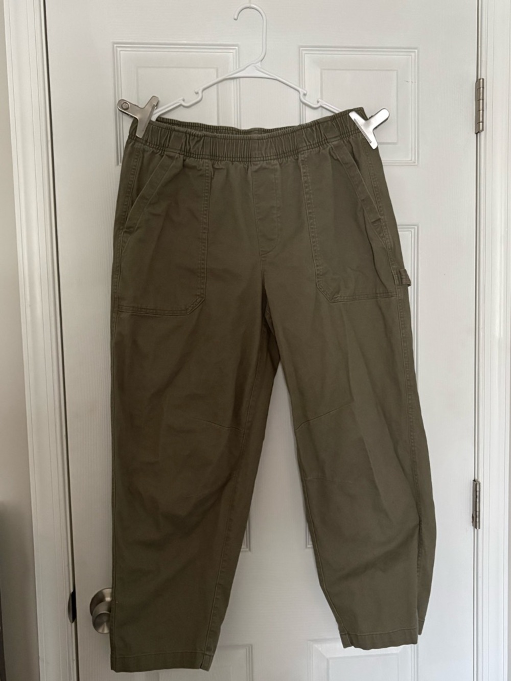 Old Navy Women’s Light Olive Green High-Waisted Pulla Utility Pant - L